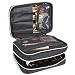 Lifewit Travel Makeup Case, Makeup Bag, Cosmetic Organizer, Portable 2-Decker Makeup Pouch and Holder, Premium Makeup Storage Bag, Black