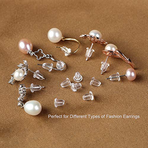 Earring Backs, Rubber Earring Backs Secure, Replacements Clear Safety Earring Back Stopper For Heavy Earrings/Girls/Droopy Ears/Women/Studs/Fish Hook/Droop Types/Kids Earrings #TOP2