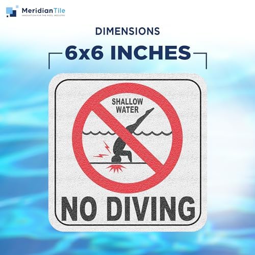 Señal No Running para Piscina de Vinilo 6x6 Pulgadas miniatura 6