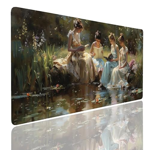 Tapis de souris XL Garden tapis bureau gamer imperméable 80x30 cm