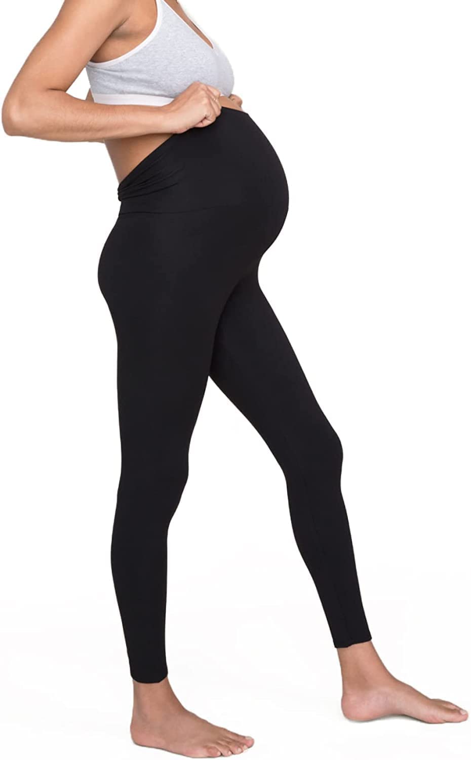 shaperx Women's Maternity Heavy Cotton Lycra Bio Wash Baby Pink Maternity Jegging/Leggin(Black) Pack of 1 (3 to 6 Months) (7 to 10 Months)-picture-14