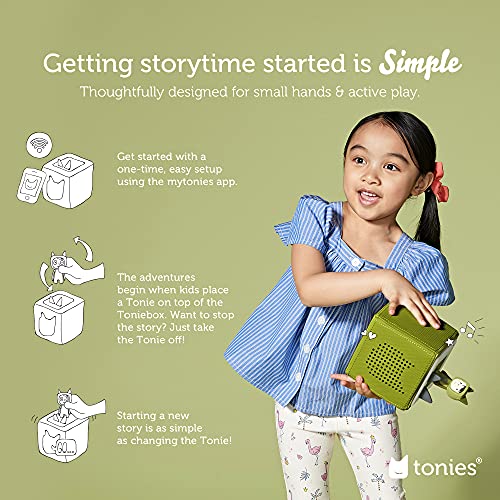 Image of Toniebox 1 Audio Player Starter Set with Playtime Puppy - Listen, Learn, and Play with One Huggable Little Box - Green