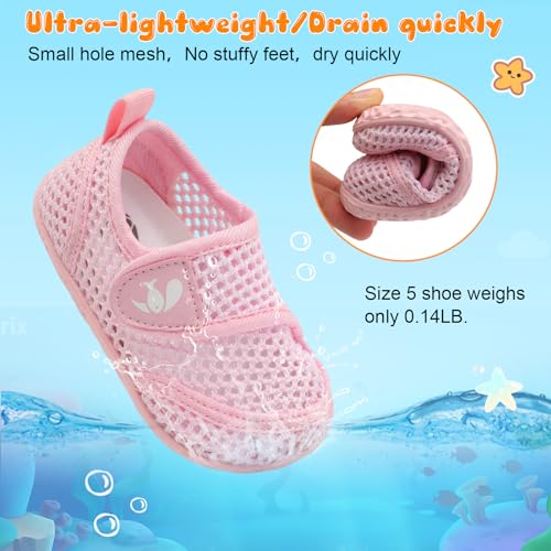Image of FEETCITY Toddler Water Shoes Boys Girls Swim Shoes Quick Dry Kids Aqua Socks Barefoot for Beach Swimming Pool