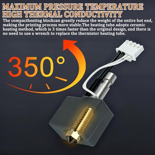 3 Stück Anycubic Kobra 3 Hotend, Kobra S1 Zubehör, Kompatibel mit Combo/Ace Pro, Hochtemperaturbeständige, 0,4mm Messingdüsen, Kompatibel mit Verschiedenen Verbrauchsmaterialien