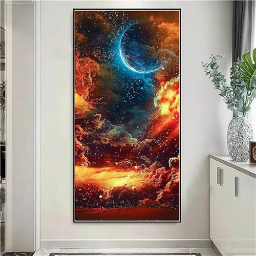 Peinture Diamant 5D kit complet de broderie lune 100x50cm W-7026