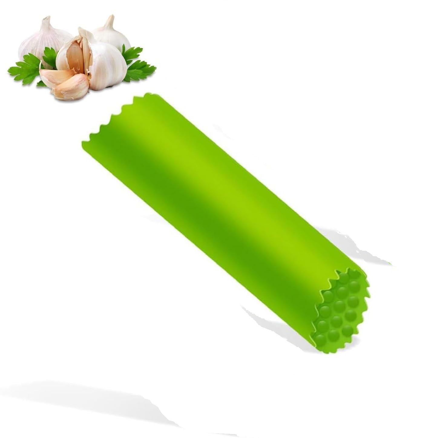 Garlic Peeler Skin Remover Roller Roaster,Easy Quick to Peel Garlic Cloves with Best Silicone Tube Roller Garlic Odorfree Kitchen Tool (Green) Pack of 1-image-38