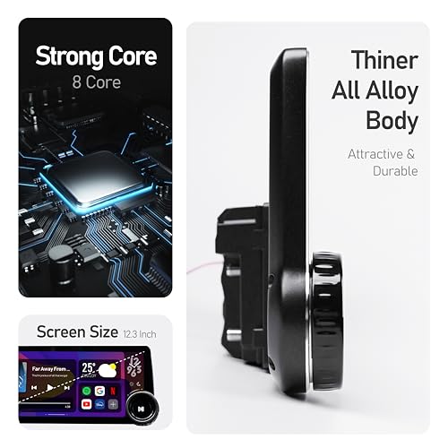 Image of MEGAAUDIO X23 12.3 Inch Diamond 2K Android 13 Car Stereo | 4+64GB | 4G WiFi | Wireless CarPlay Android Auto | DSP | GPS Navigation | Bluetooth | Dual Knob IPS QLED Touch Screen | MTK 10-Core Player