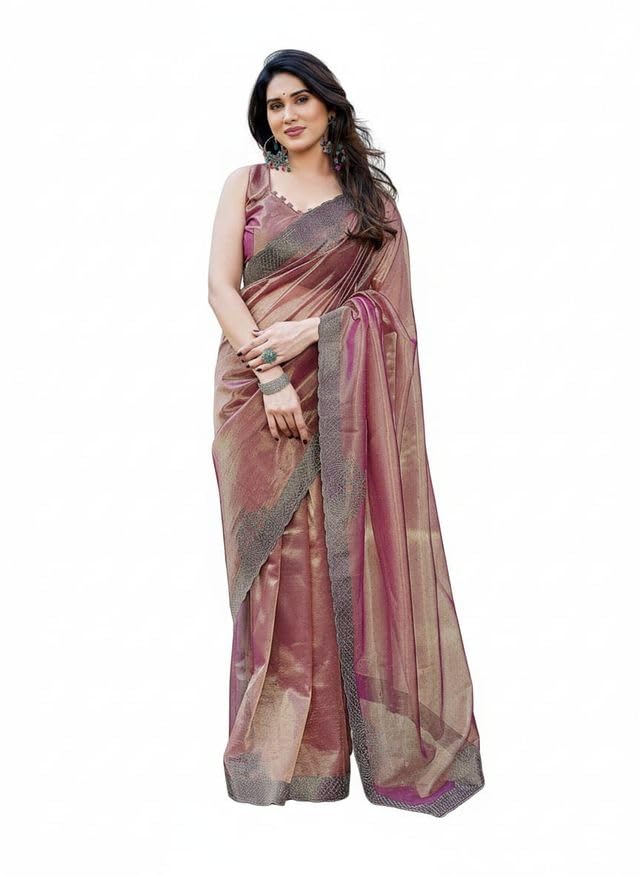 Sari Bollywood KULIA et blouse non cousue costume traditionnel indien