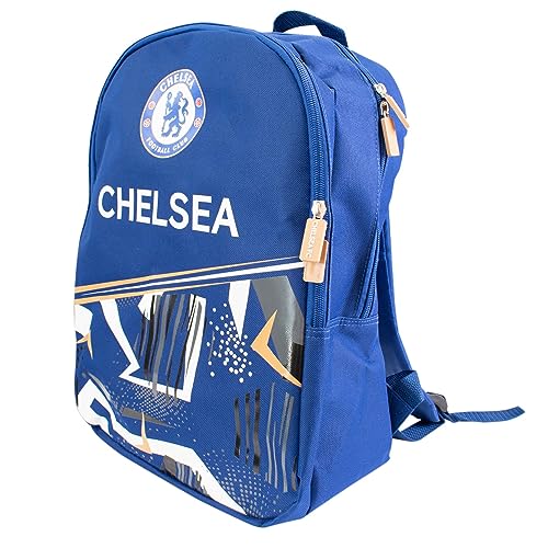 Hy-Pro Officially Licensed Chelsea F.C. Storm Large Backpack - With Adjustable Straps for School, Work or Sports - Blues, Lightweight, Rucksack, School, Gift