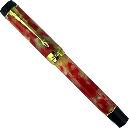 Miniatura 2 de Jinhao Century Series 100 - Pluma estilográfica, color rojo Koi, punta fina de 18 KGP con convertidor de tinta, clip de flecha, caja de regalo