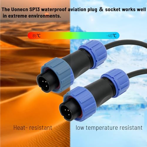 Conectores de cable Uonecn SP13 5pin resistentes al agua miniatura 4