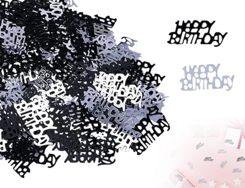 Lhbwhiz 15g Confettis Joyeux Anniversaire,décoration de confettis pailletés,décoration de table d'anniversaire femme homme,décoration de table...