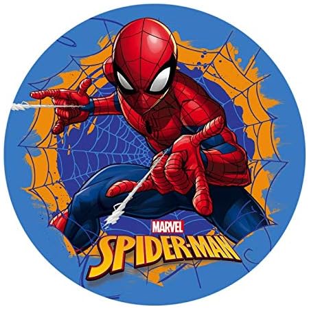 Dekora Decoration Gateau Anniversaire Feuille Azyme De Spiderman Cm Diametre Amazon Fr Cuisine Et Maison