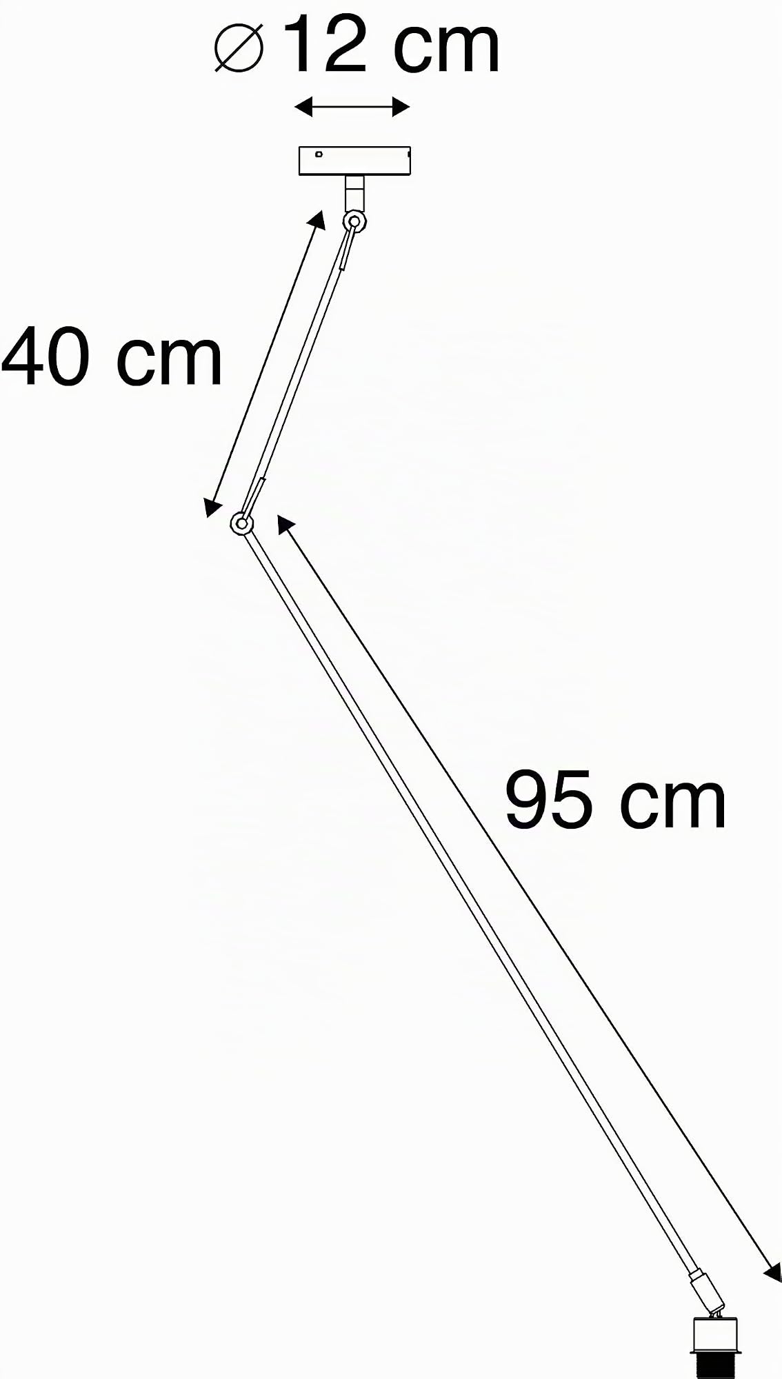 Qazqa Moderno Lámpara colgante acero descentrada orientable sin pantalla - BLITZ I Acero Redonda/Alargada Adecuado para LED Max. 1 x 60 Watt