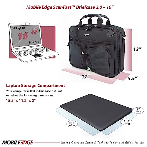 Mobile-Edge-ScanFast-Checkpoint-and-Eco-Friendly-Laptop-Briefcase-16-Inch-PC-17-Inch-Mac-for-Men-Women-Business-Travel-Black-MESFBC20