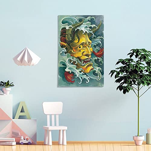 Bludug Traditional Tattoo Art Poster Japanese Samurai Canvas Painting Posters And Prints Wall Art Pictures For Living Room Bedroom Decor 12X18Inch(30X45Cm) #TOP3