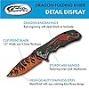Szco Supplies 8-Inch Red Dragon Flame Pocket Knife with Clip – Folding Knife with Stainless Steel Blade, Liner Lock, Pocket Clip, EDC Knife for Men, Pocket Knives & Folding Knives for Men #1