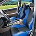 Universal Racing Seats for Cars, 1 Pair Race Car Seats with Dual Lock Sliders, Black and Blue PVC Leather, 165° Adjustment, For Car Use, Not Including Seat Bracket