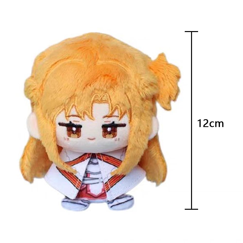 Kirito Plüschfigur, Anime, sitzende Pose, weiches Asuna-Plüschkissen, 12 cm, Mini-Anhänger, Cartoon, gefüllte Figur, Tasche, Charm, Dekoration, Geschenke