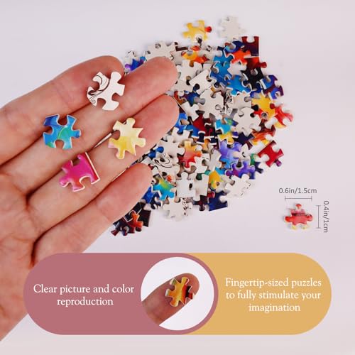 Pequeños rompecabezas para adultos, rompecabezas desafiantes pequeños mini rompecabezas para adolescentes 150 piezas micro rompecabezas abstracto franjas blancas y negras 6 x 4 pulgadas 4 paquetes miniatura 4