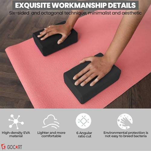 Image of GOCART WITH G LOGO Yoga Brick Fitness Brick Stretching Exercise Home Gym Sports Fitness Workout Pilates Brick