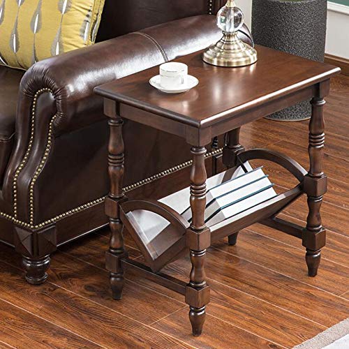 Solid-Wood-V-Shaped-Side-Table-End-Table-with-Newspaper-Rack-American-Living-Room-Telephone-Stand Solid Wood V Shaped Side Table End Table with Newspaper Rack American Living Room Telephone Stand