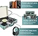 Tocadiscos Bluetooth de 3 velocidades con y Altavoces estéreos incorporados, admite Salida...