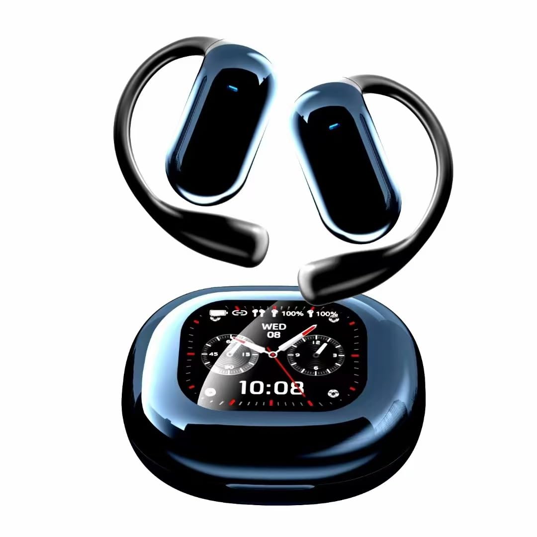 Q16S Pro Wireless Bluetooth Earbuds with 70 Hour Bluetooth 5.4 Sports, Open wear, Wireless Smart Touch Screen, Ear Cup Earbuds with Ear Hooks, IPX5 Waterproof-image-35