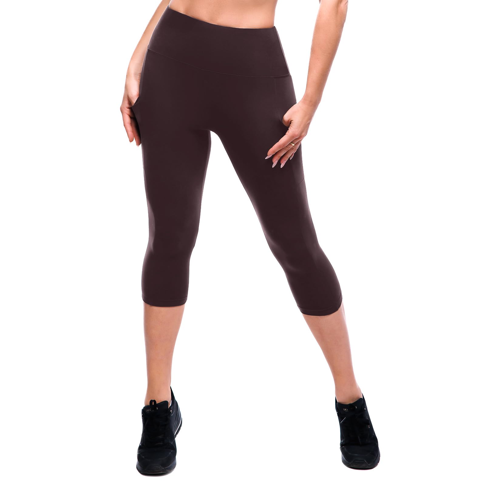 SINOPHANT High Waisted Leggings with Pockets Women, Full Length Capri Buttery Soft Stretchy Yoga Pants