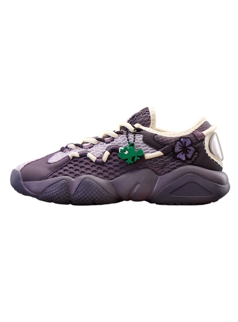 the souled store Disney: Rapunzel Women and Girls Low Top Sneakers | Purple & Lavender Chunky Sole Streetwear with Breathable Mesh Panels, Cushioned Comfort & Lace-Up Closure-picture-17