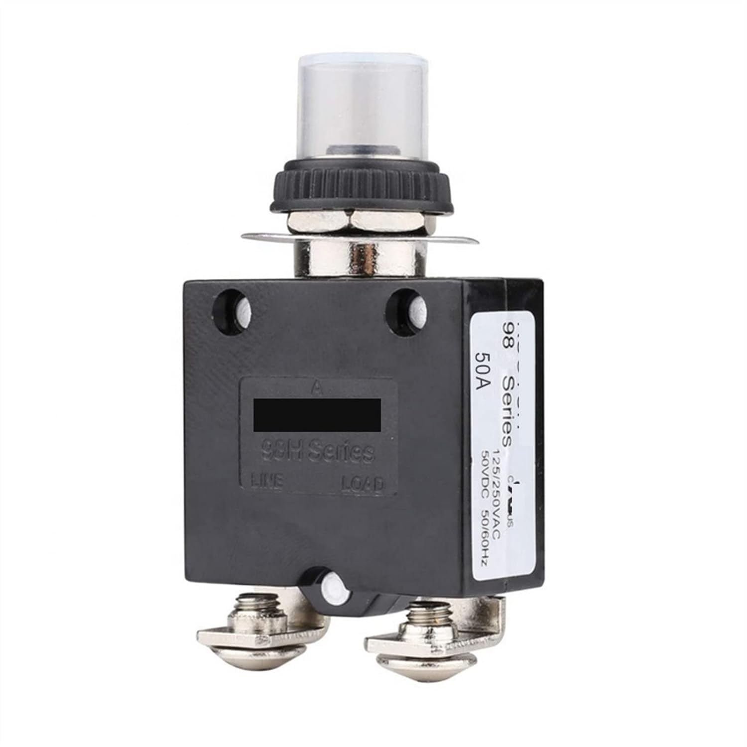 98H Series 50A Manual Reset Thermal Overload Protector Circuit Breaker 1Pcs (Size : 50A)