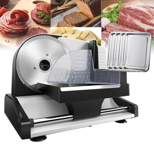 BCJMKDX Cortadora de Carne Manual Cortadora de Carne con Grosor Corte Ajustable 1 a 15 mm - Picadora Comercial for Queso, Pan, Verduras y