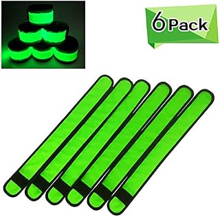 LED Armbands Slap Bracelets Wristbands Flashing Sports Pack of 6/7 Glow Party Supplies
