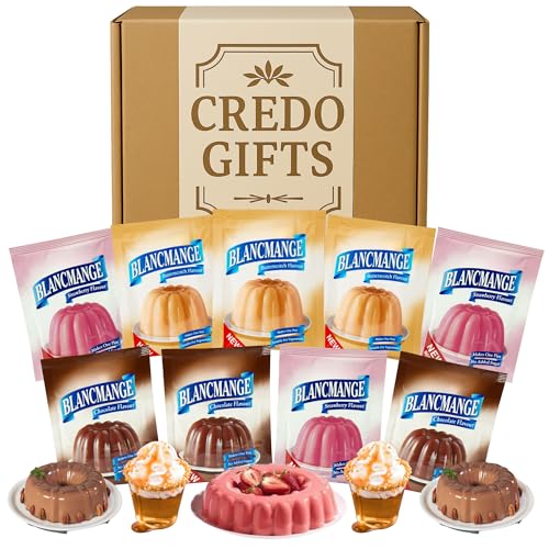 Classic Blancmange Dessert Gift Set Hamper with 3 Packs of Each Flavour 9 Packs Total | Strawberry 35g | Chocolate 41g | Butterscotch 35g | British Pudding Mix Selection | Traditional British Desserts