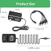 [UL Certified] AC to DC 12V 3A Power Supply Adapter with 6 Way Splitter Cable for CCTV Security Camera DVR NVR Led Strip UL Listed FCC