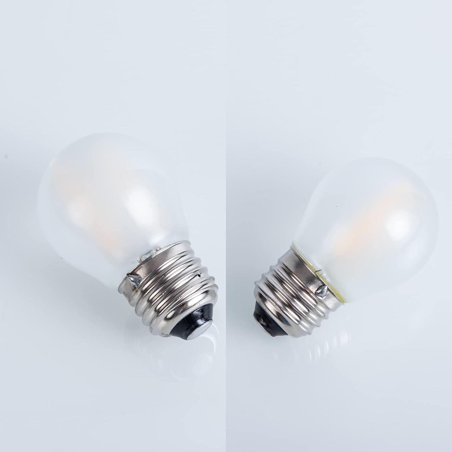 Beonllay Frosted E26 LED Bulb 25w Equivalent 2700K Warm White 2W LED Light Bulb Dimmable LED Filament Globe Bulb, Short Edison Bulb for Ceiling Fan, Chandelier, Vanity, 6 Pack