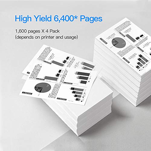 LxTek Compatible Toner Cartridge Replacement for HP 17A CF217A to Compatible with Laserjet Pro M102w M130fw, Laserjet Pro MFP M130fw M130nw M130fn M130a Printer,(4 Black), High Yield(with Chip)