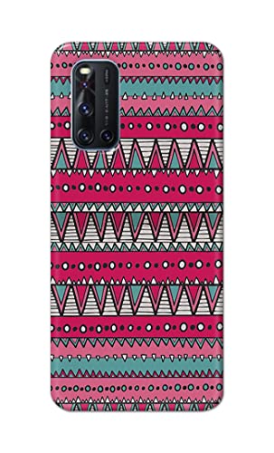 Image of Printed Hard Back Cover Case for Vivo V19 Back Cover (Geometric Vintage Pattern) -1803