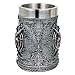 alikiki Medieval Baphomet Head Beer Mug - Sabbatic Goat Pentagram Drinking Tankard 21oz Stainless Steel Wine Coffee Cup Novelty Gothic Father Day Gift Party Decorations