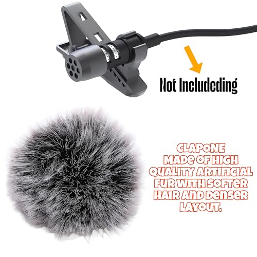 Image of CLAPONE Microphone Wind Muff Windscreen for Lavalier Lapel Microphones - Outdoor Dead Cat Cover for Wind Noise Reduction - Compatible with Most Lapel Mics (Brown, 2 pcs 5mm -10 mm)