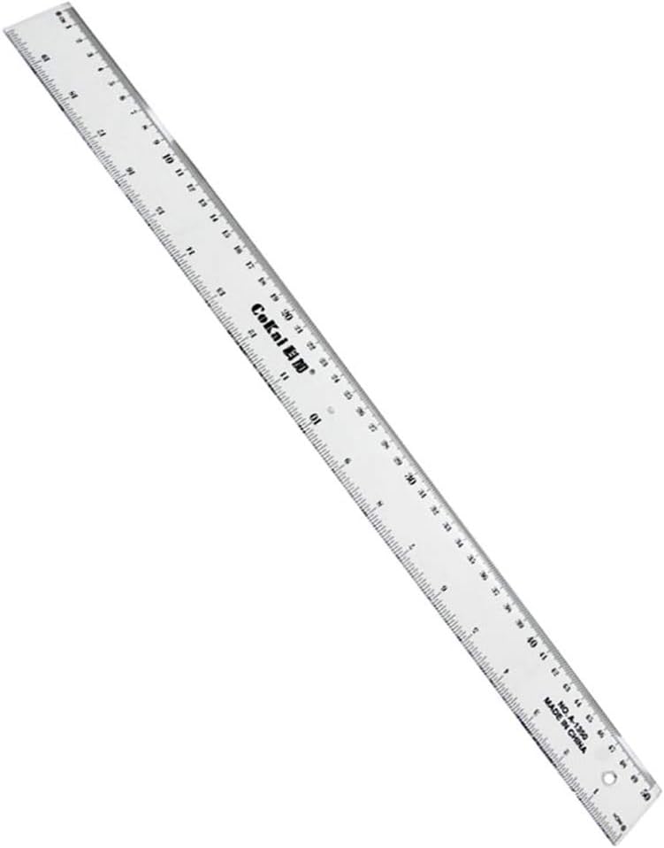 Utoolmart Straight Ruler 50cm Metric Plastic Clear Measuring Tool 1 pcs