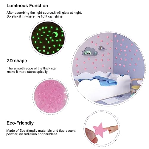 Aivwis A931-934 100Pc Luminous Stars Stickers Create A Realistic Starry Sky thumb #4