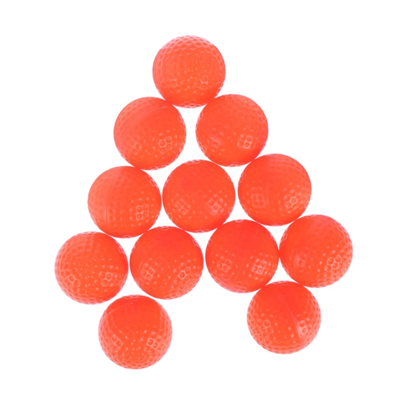 Abaodam 12Pcs Indoor Golf Practice Balls Lightweight Orange Training for Exercise for Indoor and Outdoor Use for Full Shot and Approach Shot Practice