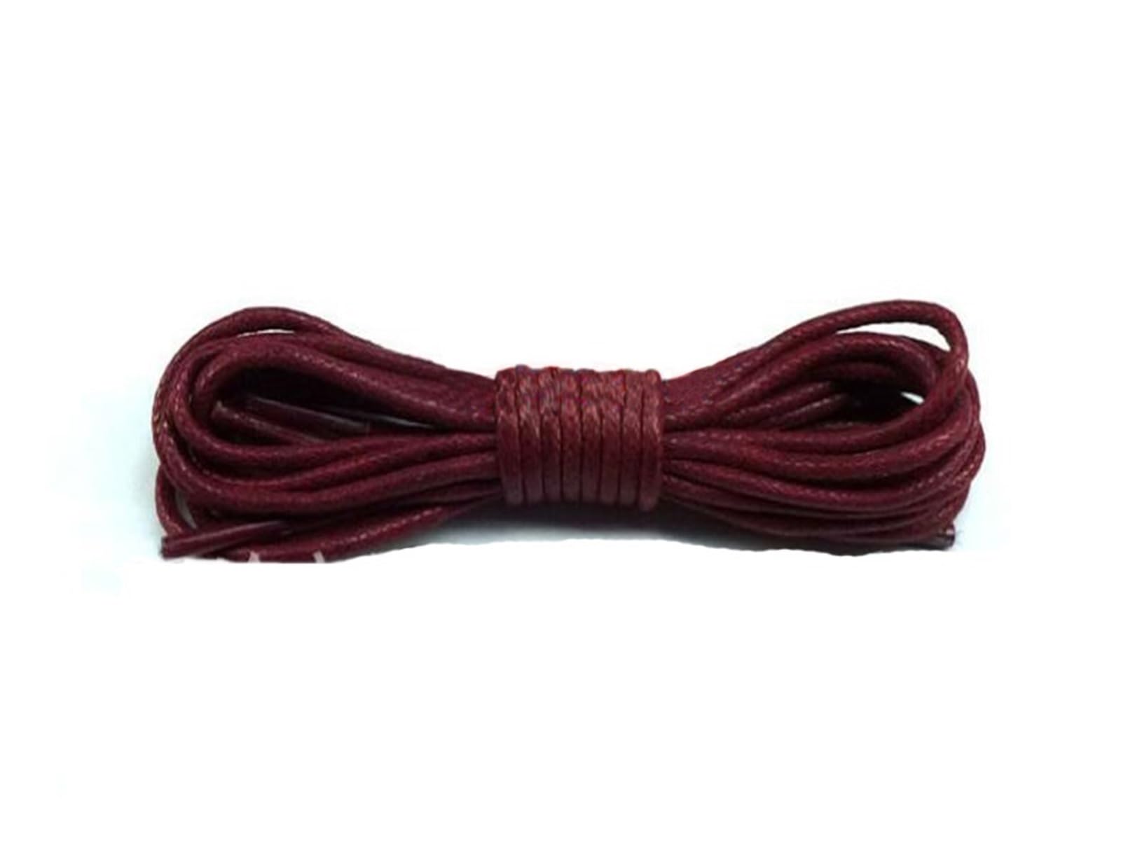 Cordones de zapatos planos, 1 par de cordones de cuero, cordones encerados de algodón, cordones de cuero redondos for zapatos, botas, cordones de zapatos unisex(Burgundy,120cm)