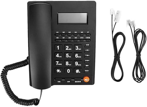 Miniatura 3 de Teléfono fijo de oficina comercial, diseño ergonómico, teléfono con cable comercial, cancelación de ruido, para el hogar, hotel, negocios, oficina