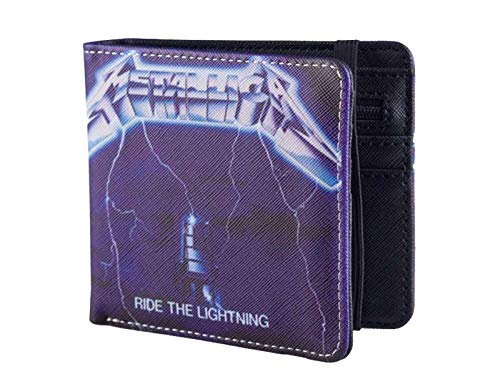 Metallica Wallet Ride The Lightning Album Band Logo Official Purple Bifold One Size