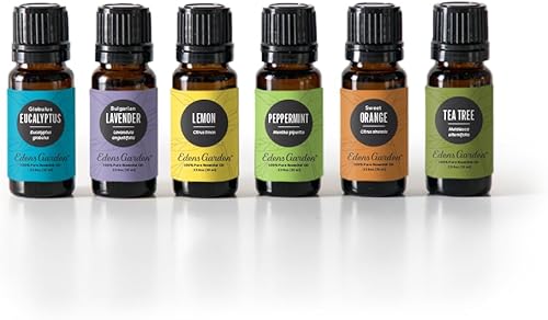 Miniatura 2 de Edens Garden Top - Juego de 6 aceites esenciales 100% puros, grado terapéutico, sin diluir lavanda, menta, eucalipto, árbol de té, citronela,