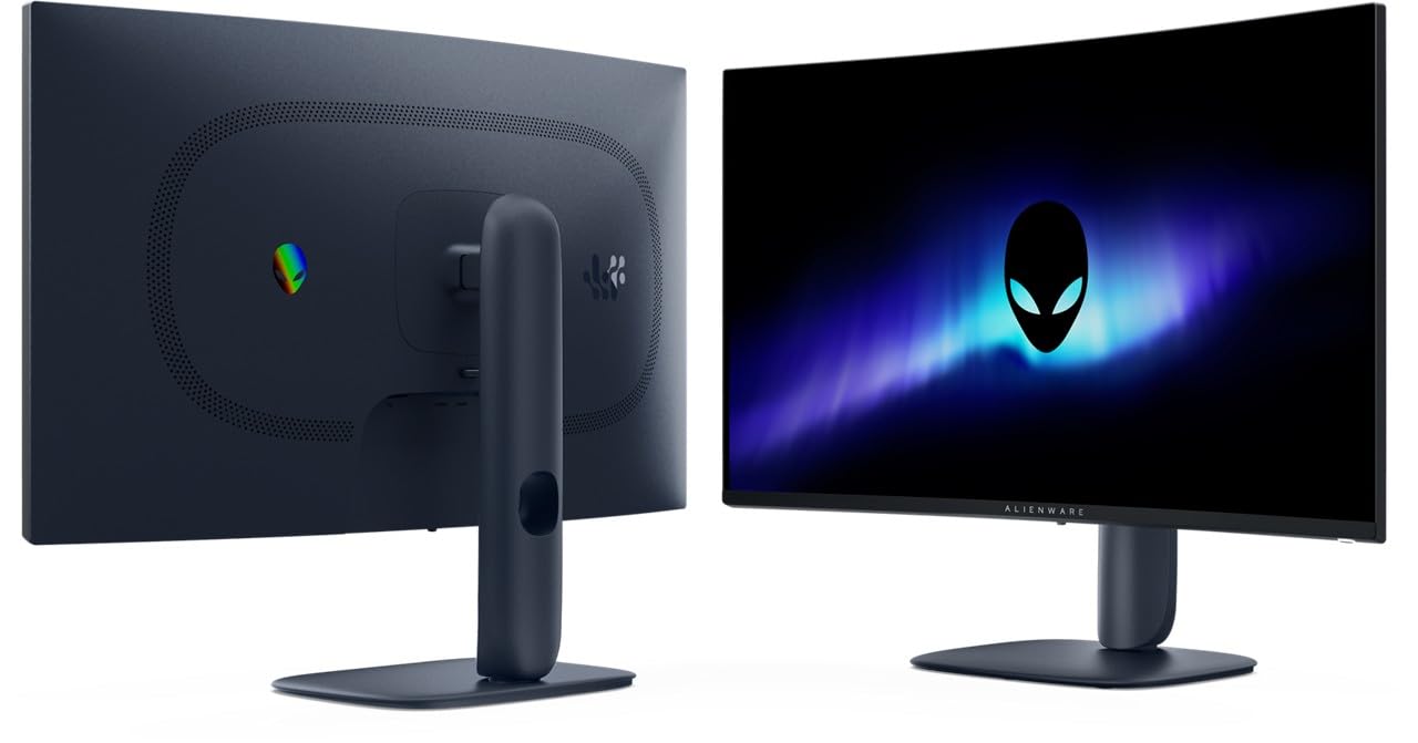 Alienware 32 Gaming PC Display - AW3225DM, QHD (2560x1440), zakrzywiony 1500R, 180Hz, VA, 1ms, AMD FreeSync, VESA AdaptiveSync, 95% DCI-P3, HDR400, DisplayPort, 2 HDMI, 3 USB, 3 lata