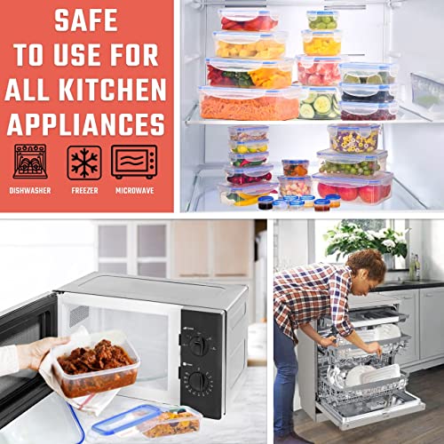 32 Pcs Large Food Storage Containers-85 Oz To Sauces Box Stackable Kitchen Storage Bowls Sets-Bpa Free Leak Proof Plastic Food Storage Containers With Lids Airtight-Microwave Freezer Safe Lunch Boxes #TOP4