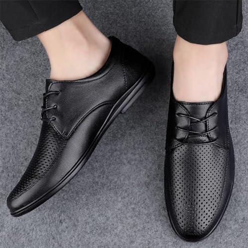 Formal Business Oxford Shoes Breathable Casual Tuxedo Leather Shoes Men's Classic Lace Up Oxfords Leather Tuxedo2